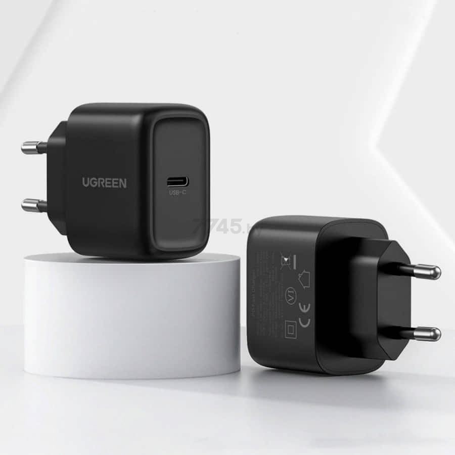 Сетевое зарядное устройство UGREEN CD250 Black с кабелем USB-C (50581) - Фото 10