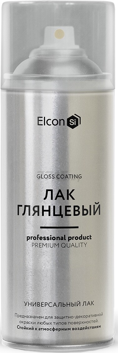 Лак аэрозольный ELCON универсальный бесцветный глянцевый 520 мл (00-00462310)