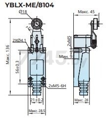 Выключатель путевой CHINT YBLX-ME/8104 c поворотным роликом (443011) - Фото 4