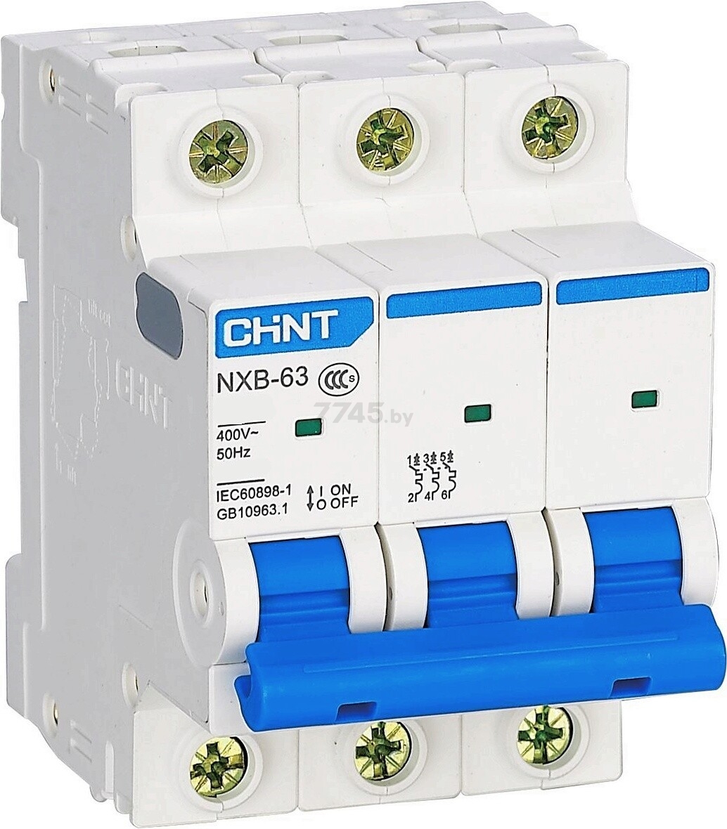 Автоматический выключатель CHINT NXB-63 3P 32A C 6кА (814173)