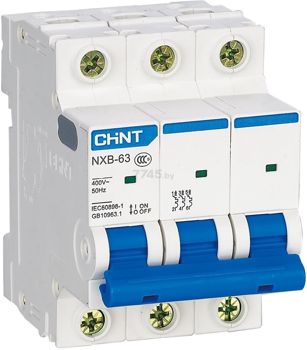 Автоматический выключатель CHINT NXB-63S 3P 40А 4,5kA C (296831)