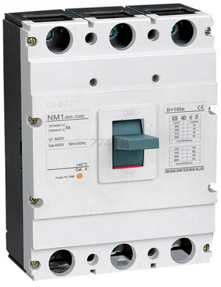 Автоматический выключатель CHINT NM1-800H 3Р 800A H 60кА (126743)