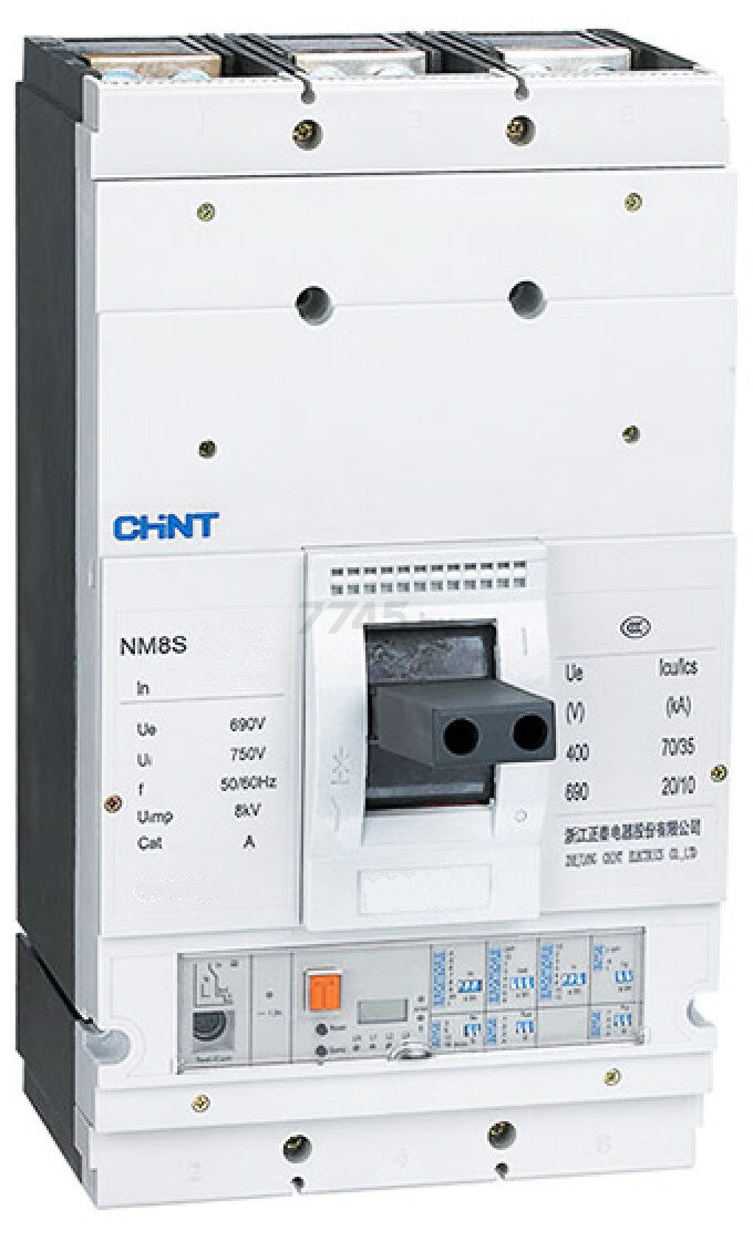 Автоматический выключатель CHINT NM8S-1600S 3P 1600А S 50кА с электронным расцепителем, с внешними выводами (150066)