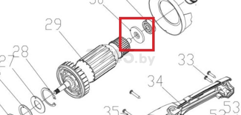 Кольцо лабиринтное для болгарки BULL WS2301 (SDY2301-30)