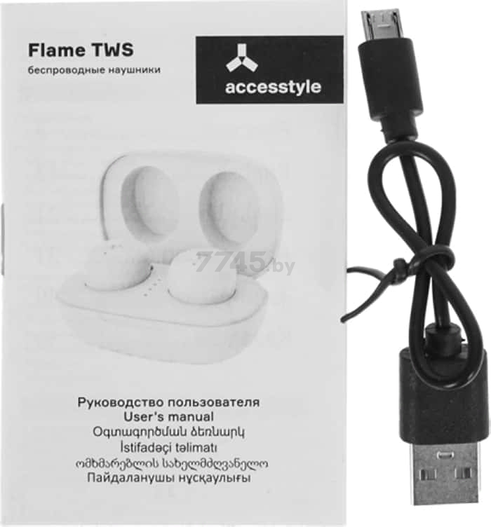 Наушники-гарнитура беспроводные TWS ACCESSTYLE Flame Black - Фото 11