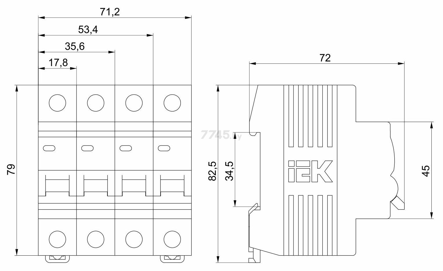 Автоматический выключатель IEK ВА47-29 1Р 16А С 4,5кА (MVA20-1-016-C) - Фото 2