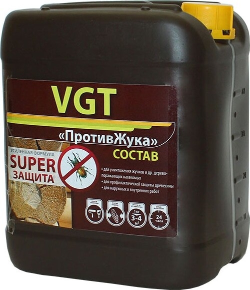 Защитно-декоративный состав VGT ПротивЖука 5 кг