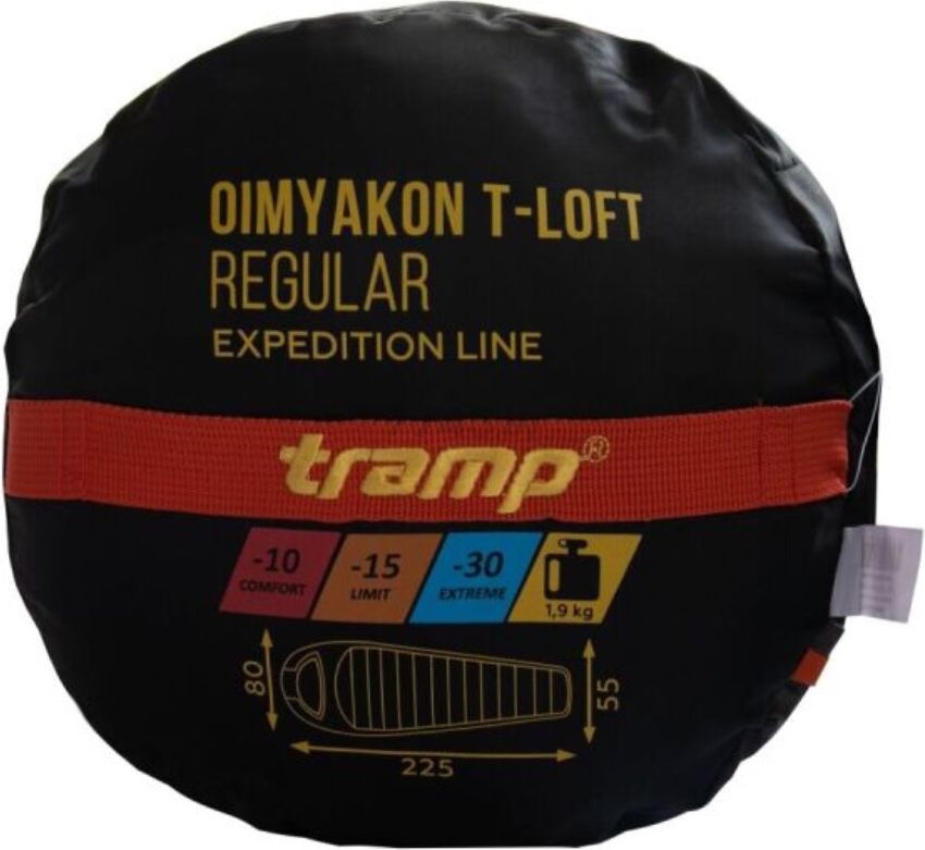 Спальный мешок TRAMP Oimyakon T-Loft Regular левая молния (TRS-048R-LT) - Фото 13