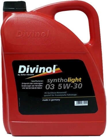 Моторное масло синтетическое SAE 5W-30 DIVINOL Syntholight 03 5 л (49251-K007)