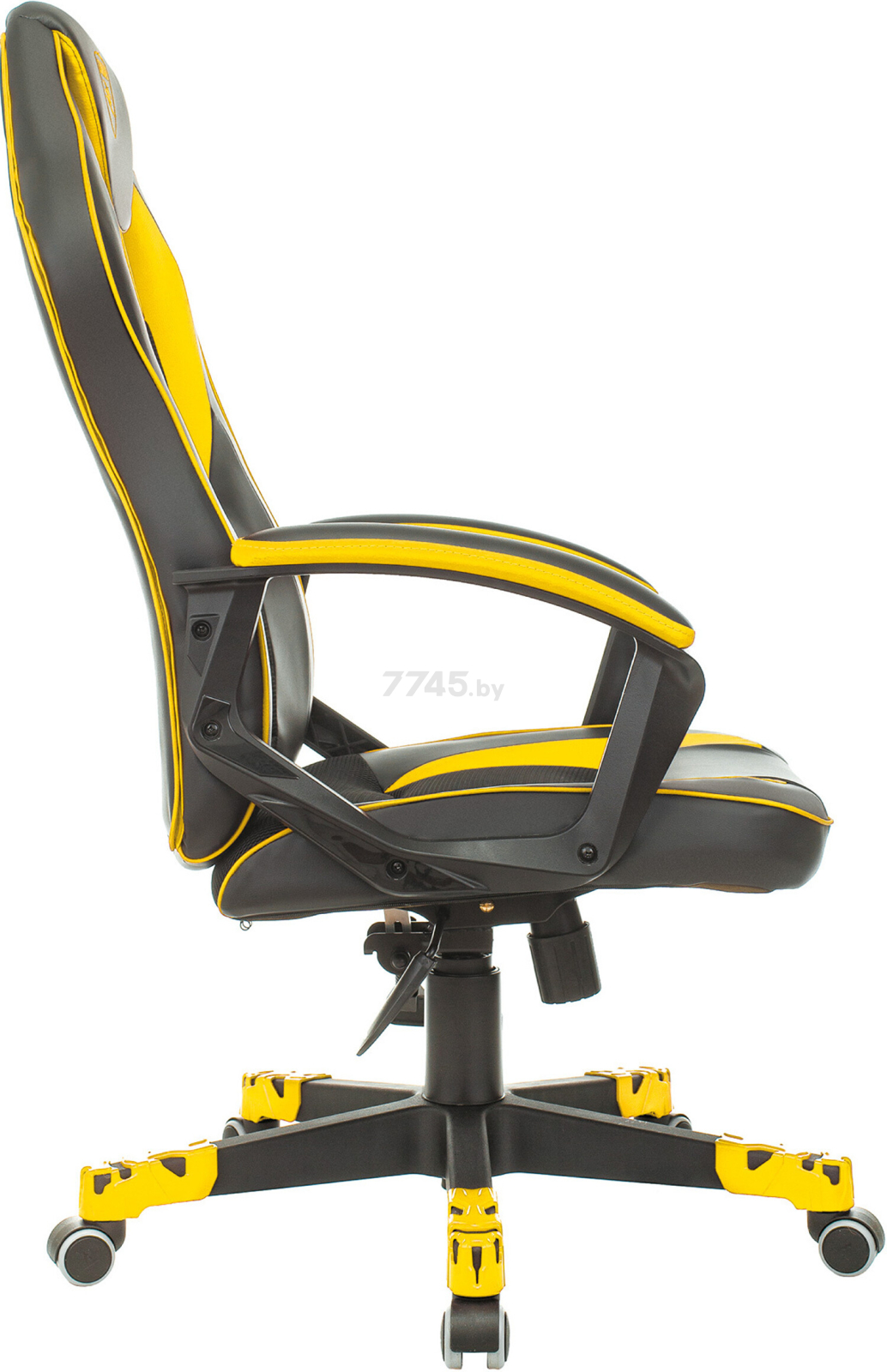 Кресло геймерское ZOMBIE Game 16 ткань/экокожа черный/желтый - Фото 3