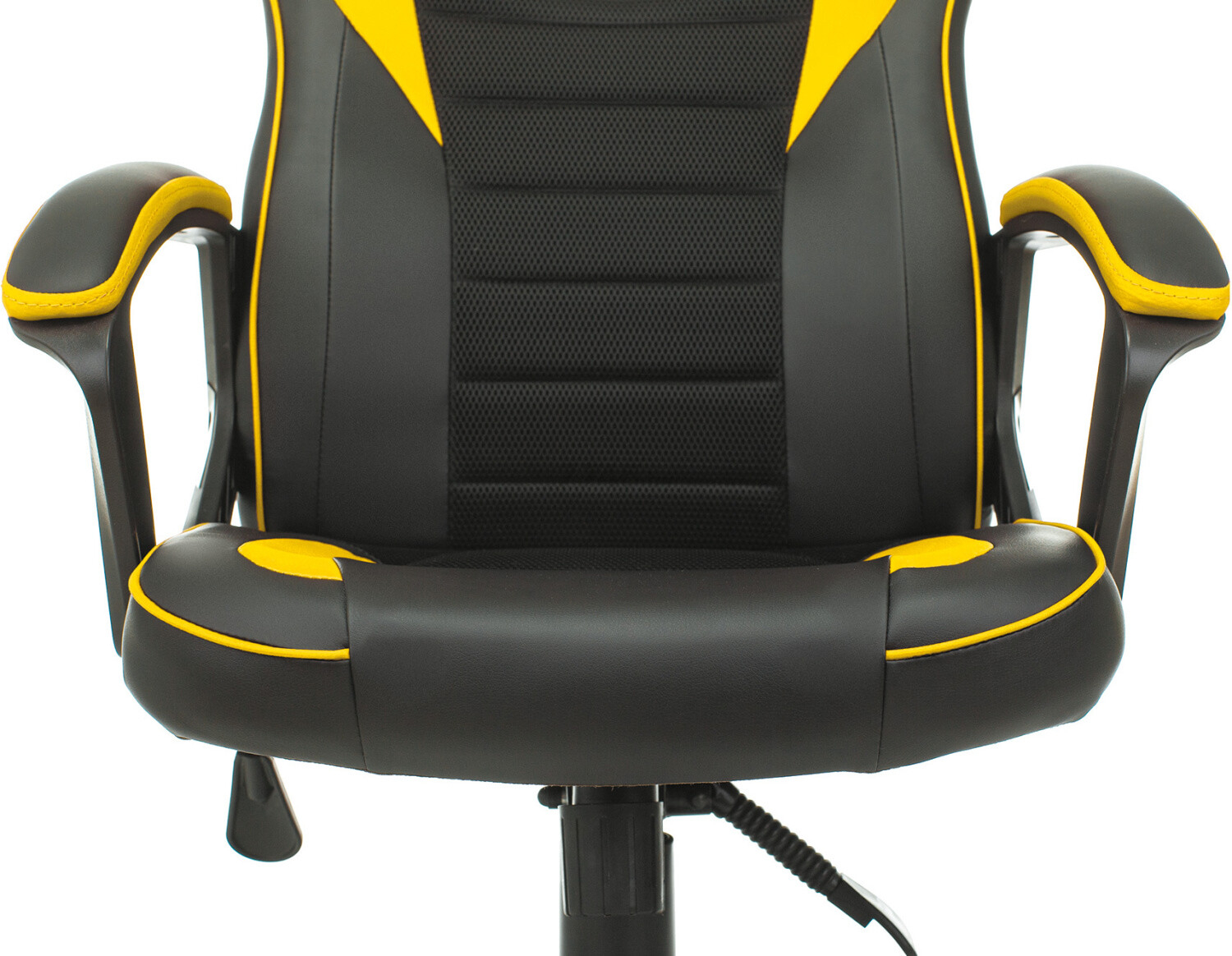 Кресло геймерское ZOMBIE Game 16 ткань/экокожа черный/желтый - Фото 9