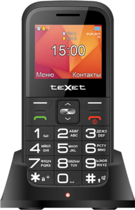 Мобильный телефон TEXET TM-B418 Black - Фото 2