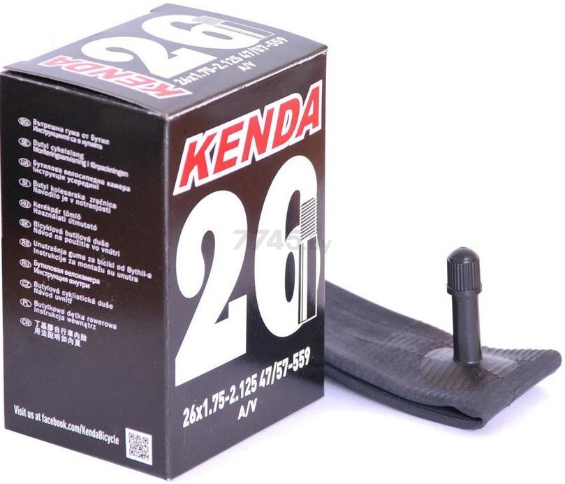 Камера для велосипеда 26"x1,75"/2,125" KENDA (RR11031)