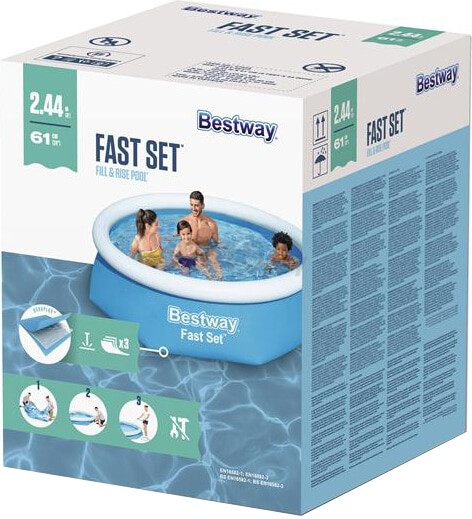 Бассейн BESTWAY Fast Set 57448 (244х61) - Фото 3