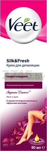 Крем-депилятор VEET Silk&Fresh Бархатная роза и эфирные масла 90 мл (9251043143) - Фото 2