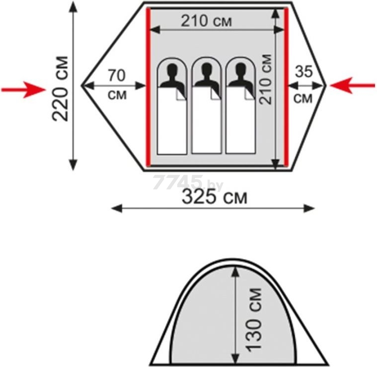 Палатка TRAMP Swift 3 (V2) (TRT-098) - Фото 6