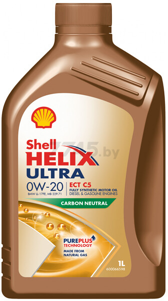 Моторное масло 0W20 синтетическое SHELL Helix Ultra ECT C5 1 л (550056346)