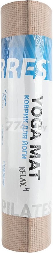 Коврик для йоги TORRES Relax 4 PVC пудровый 172х60х0,4 см (YL12224P) - Фото 6