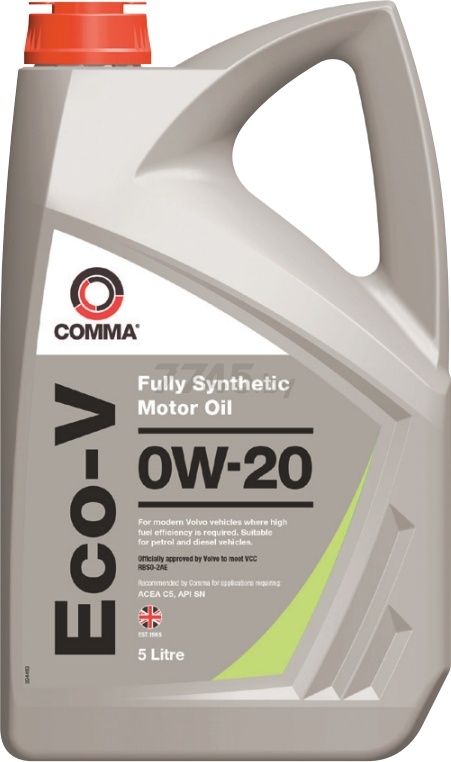 Моторное масло 0W20 синтетическое COMMA ECO-V 5 л (ECOV5L)