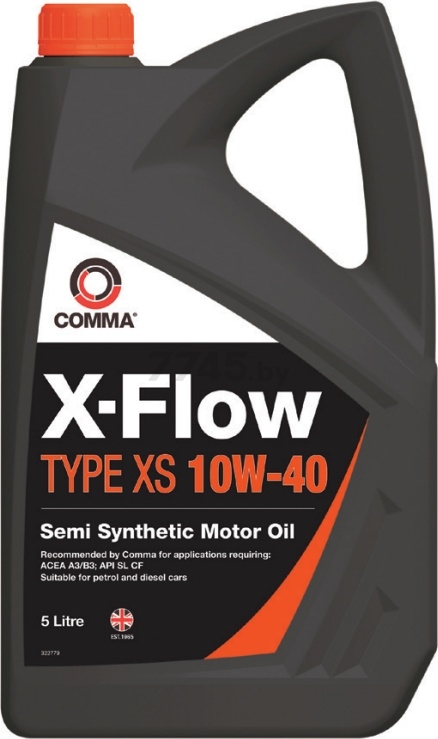 Моторное масло 10W40 полусинтетическое COMMA X-Flow Type XS 5 л (XFXS5L)