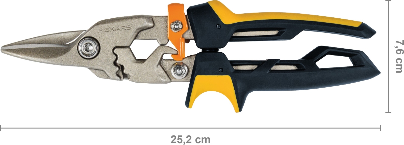 Ножницы по металлу прямые 252 мм FISKARS PowerGear (1027207) - Фото 2