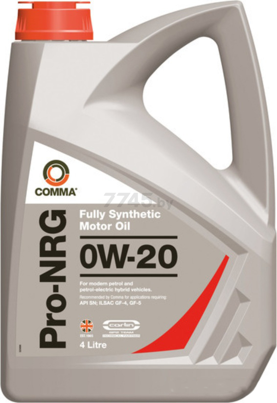 Моторное масло 0W20 синтетическое COMMA PRO-NRG 4 л (NRG4L)