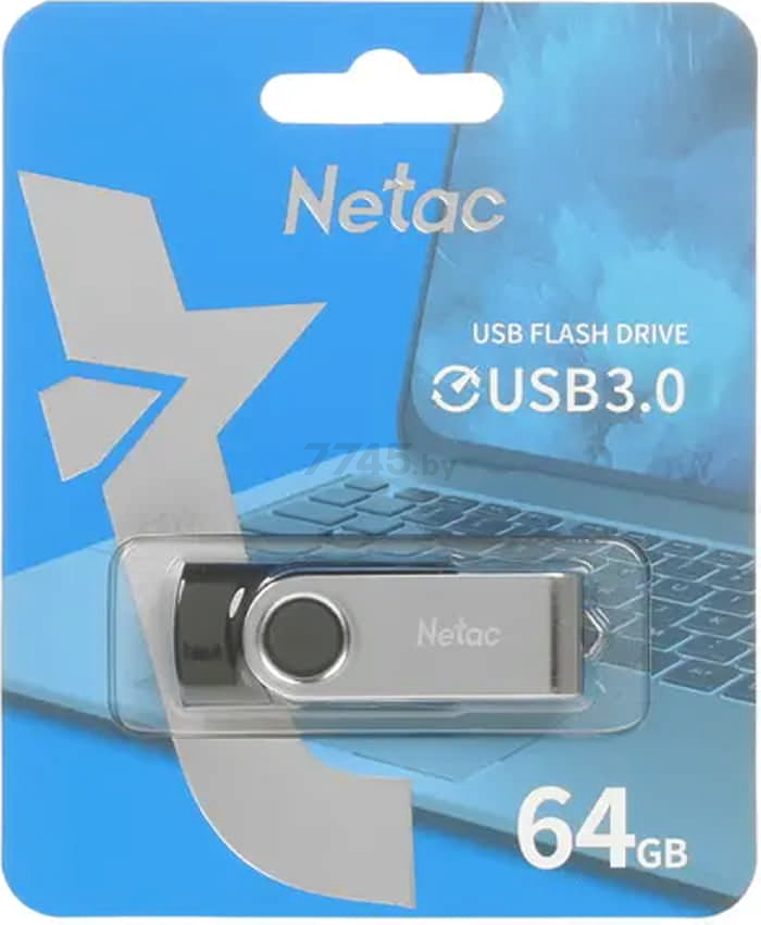 USB-флешка 64 Гб NETAC U505 USB 3.0 (NT03U505N-064G-30BK) - Фото 7