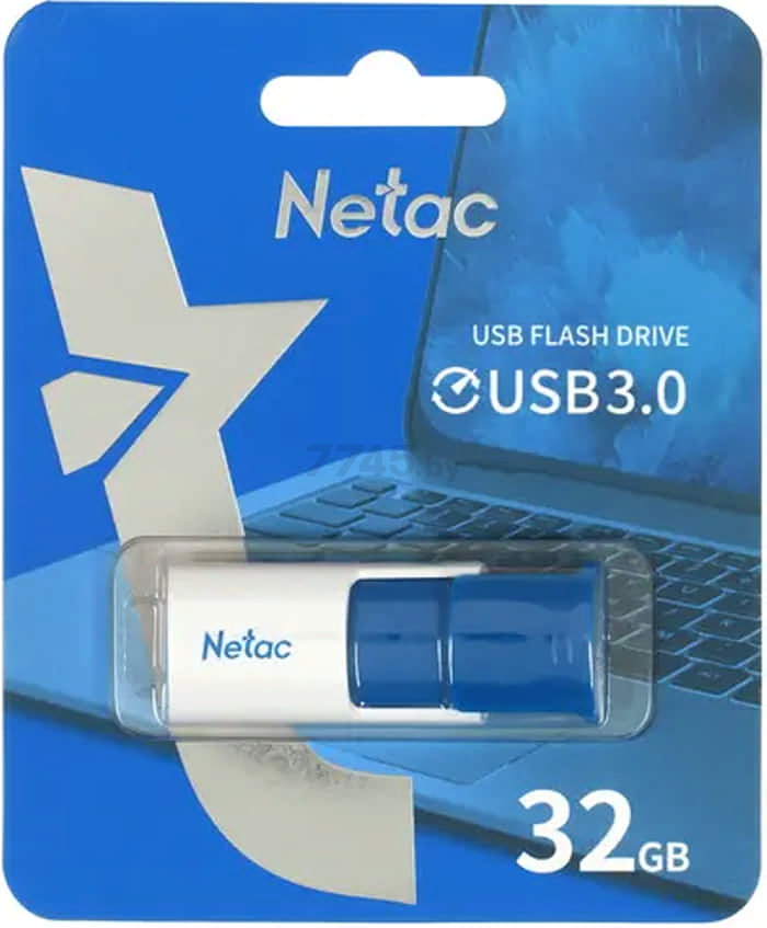 USB-флешка 32 Гб NETAC U182 USB 3.0 Blue (NT03U182N-032G-30BL) - Фото 7