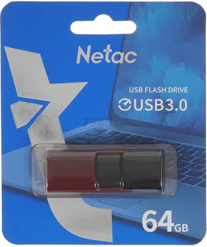 USB-флешка 64 Гб NETAC U182 USB 3.0 Red (NT03U182N-064G-30RE) - Фото 7