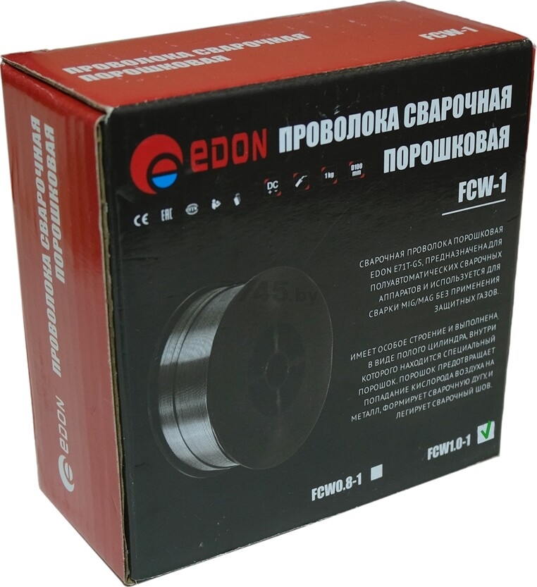 Проволока сварочная порошковая 1 мм EDON FCW1.0-1 1 кг (80090101009) - Фото 3