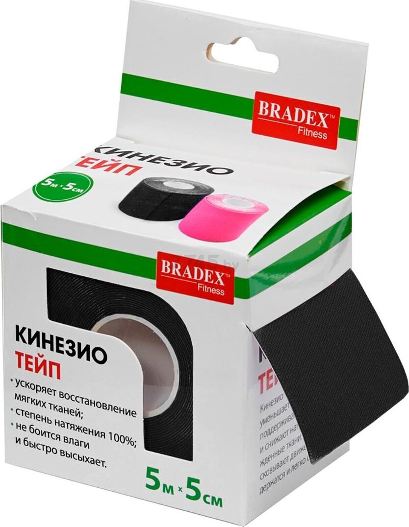 Кинезио тейп BRADEX 5 м черный (SF 0190) - Фото 6