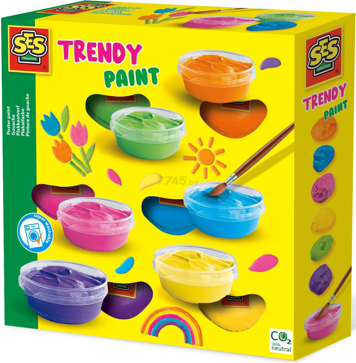 Набор для рисования SES CREATIVE смывающиеся краски для рисования 6 цветов (00362)