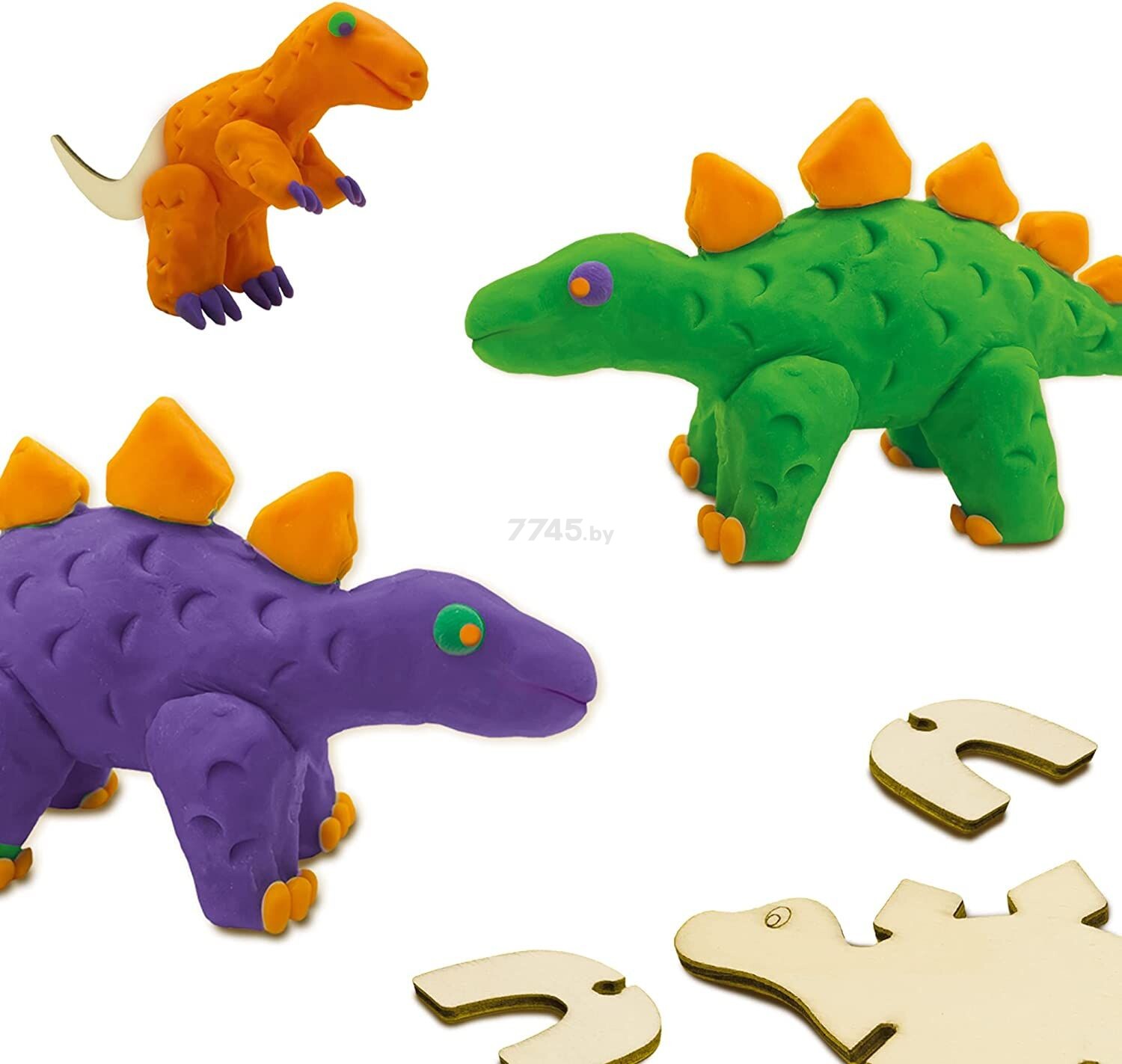 Набор для лепки SES CREATIVE Скелеты динозавра 3 цвета (00418) - Фото 3