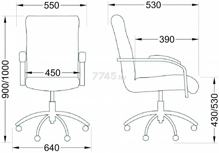 Кресло компьютерное ФАБРИКАНТ Самба G M DO-122 кремовый (89132) - Фото 2