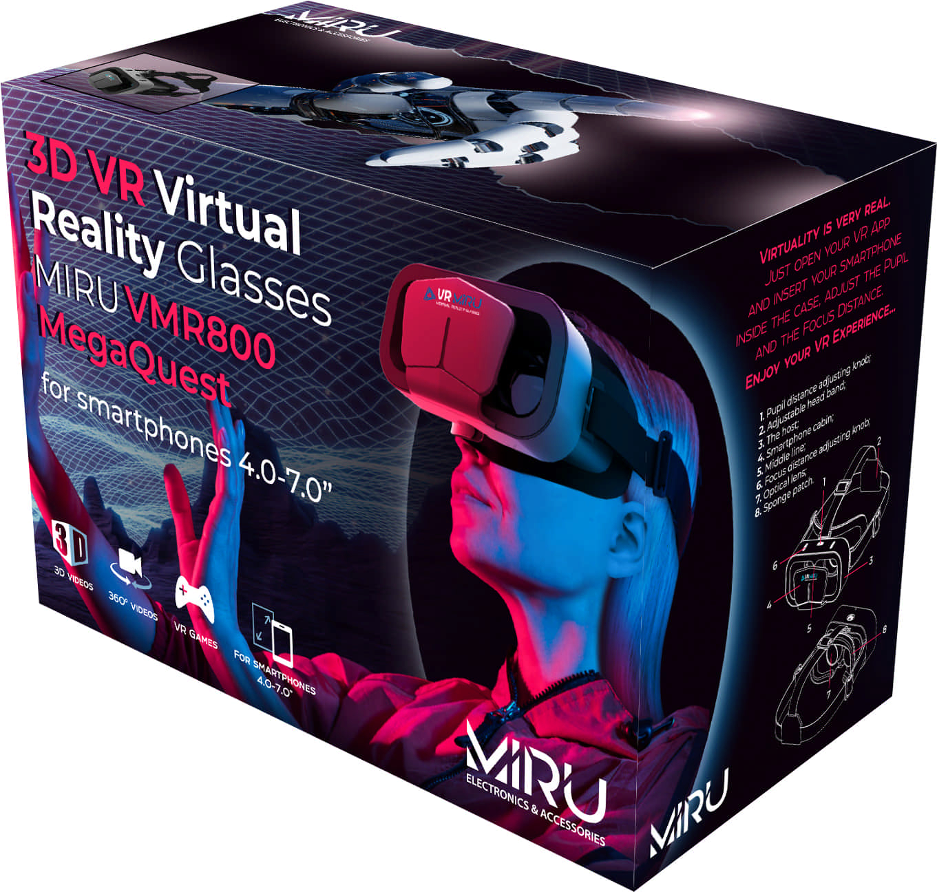 Oчки виртуальной реальности MIRU VMR800 Mega Quest - Фото 11