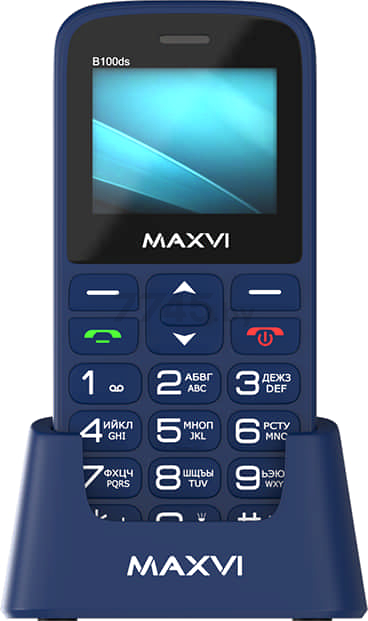 Мобильный телефон MAXVI B100ds Blue - Фото 3