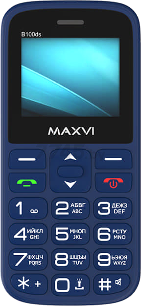 Мобильный телефон MAXVI B100ds Blue - Фото 7