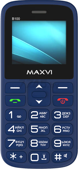 Мобильный телефон MAXVI B100 Blue - Фото 2