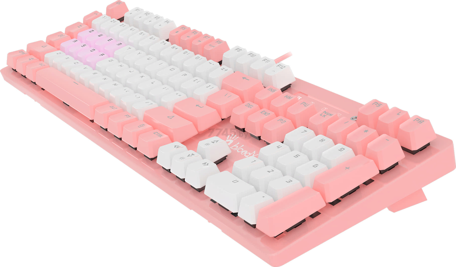 Клавиатура игровая A4TECH Bloody B800 Pink/White - Фото 10