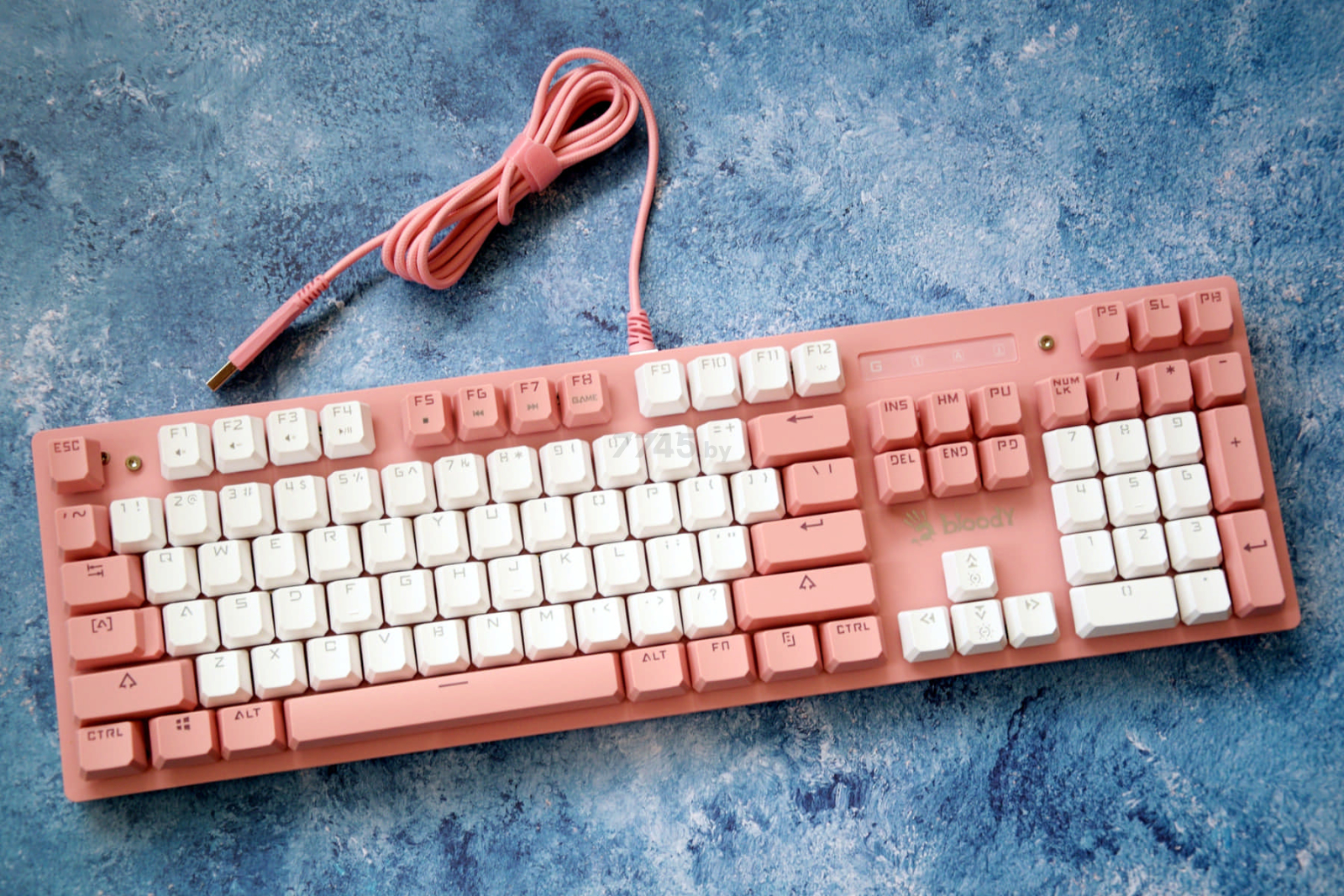 Клавиатура игровая A4TECH Bloody B800 Pink/White - Фото 19