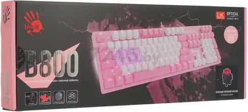 Клавиатура игровая A4TECH Bloody B800 Pink/White - Фото 30