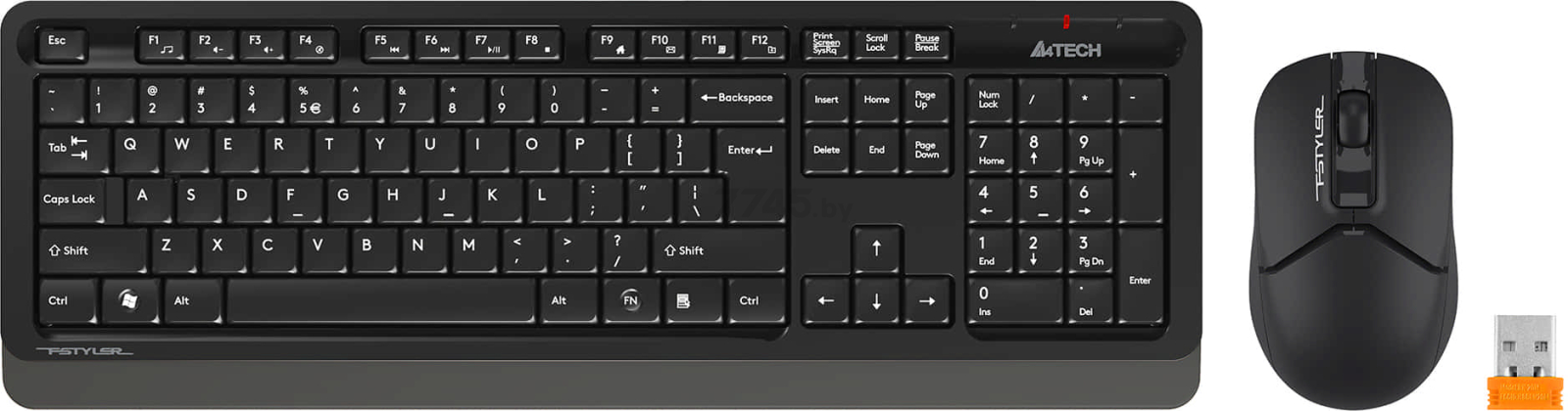 Комплект беспроводной клавиатура и мышь A4TECH Fstyler FG1012 Black - Фото 5