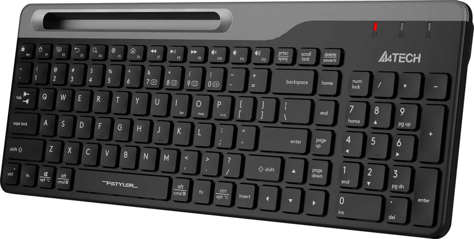 Клавиатура беспроводная A4TECH Fstyler FBK25 Black/Grey - Фото 3