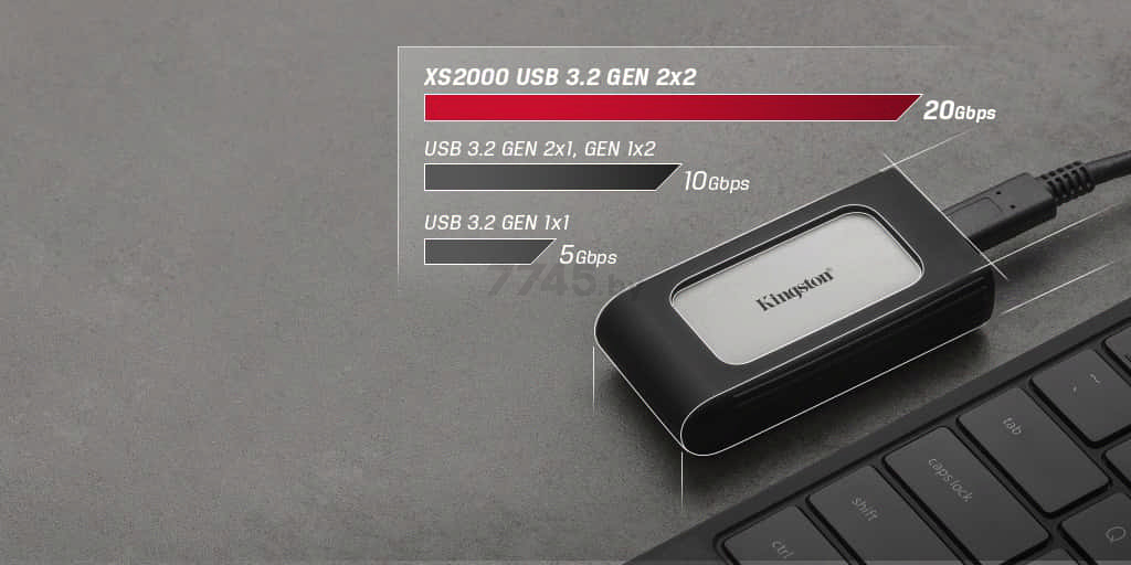 Внешний SSD диск KINGSTON XS2000 1000GB (SXS2000/1000G) - Фото 9