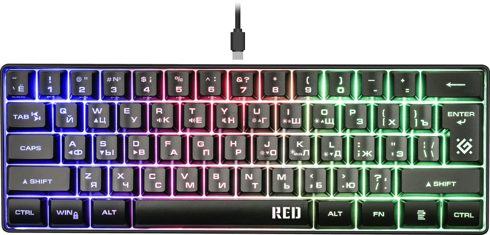 Клавиатура игровая DEFENDER Red GK-116 (45117)