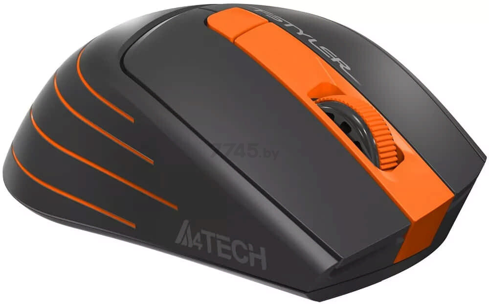 Мышь беспроводная A4TECH Fstyler FG30S Grey/Orange - Фото 5