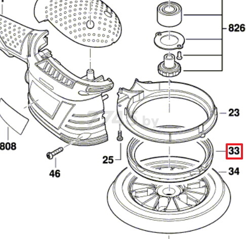 Фрикционное кольцо для эксцентриковой шлифмашины BOSCH (2600206028)