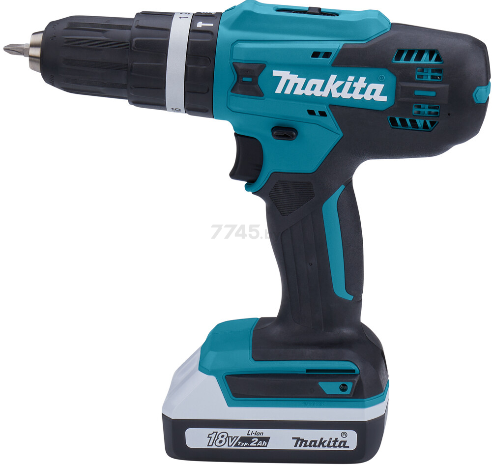 Дрель-шуруповерт аккумуляторная ударная MAKITA HP 488 DWAE (HP488DWAE) - Фото 3