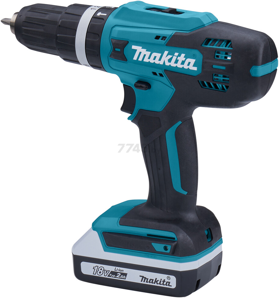 Дрель-шуруповерт аккумуляторная ударная MAKITA HP 488 DWAE (HP488DWAE) - Фото 4