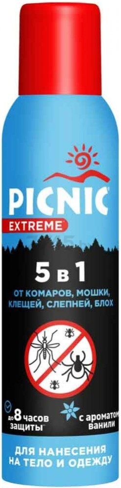 Средство репеллентное от насекомых PICNIC Extreme 5 в 1 150 мл (9161136288)